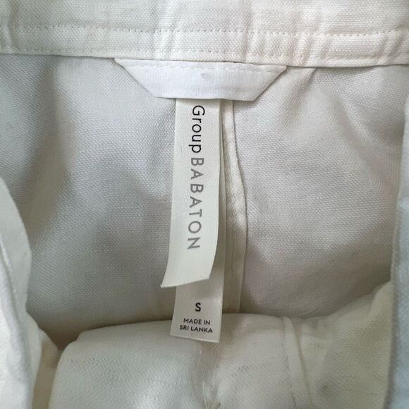 The Group Babaton White Military Utility Nook Jacket Size Small Pockets Button U - Picture 5 of 14